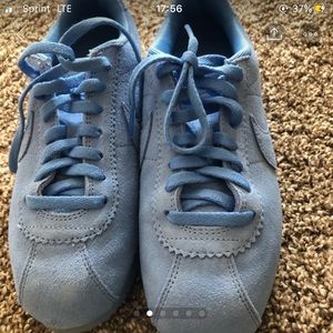 Nike Cortez light blue suede